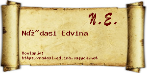 Nádasi Edvina névjegykártya